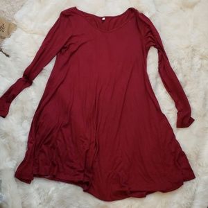 Red Long Sleeve Dress